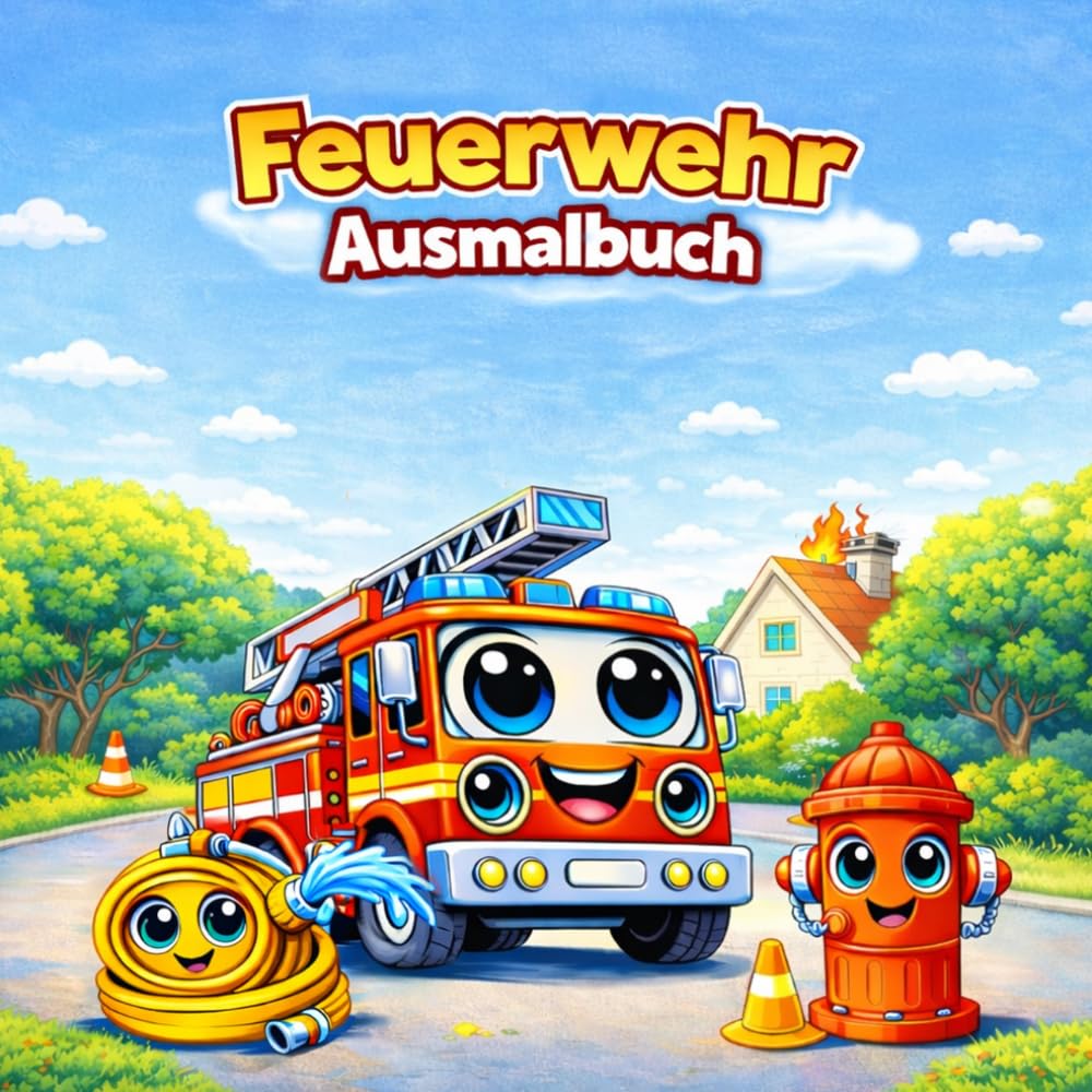 Feuerwehr Ausmalbuch (Coloring Books / Ausmalbücher - Nerina NER)