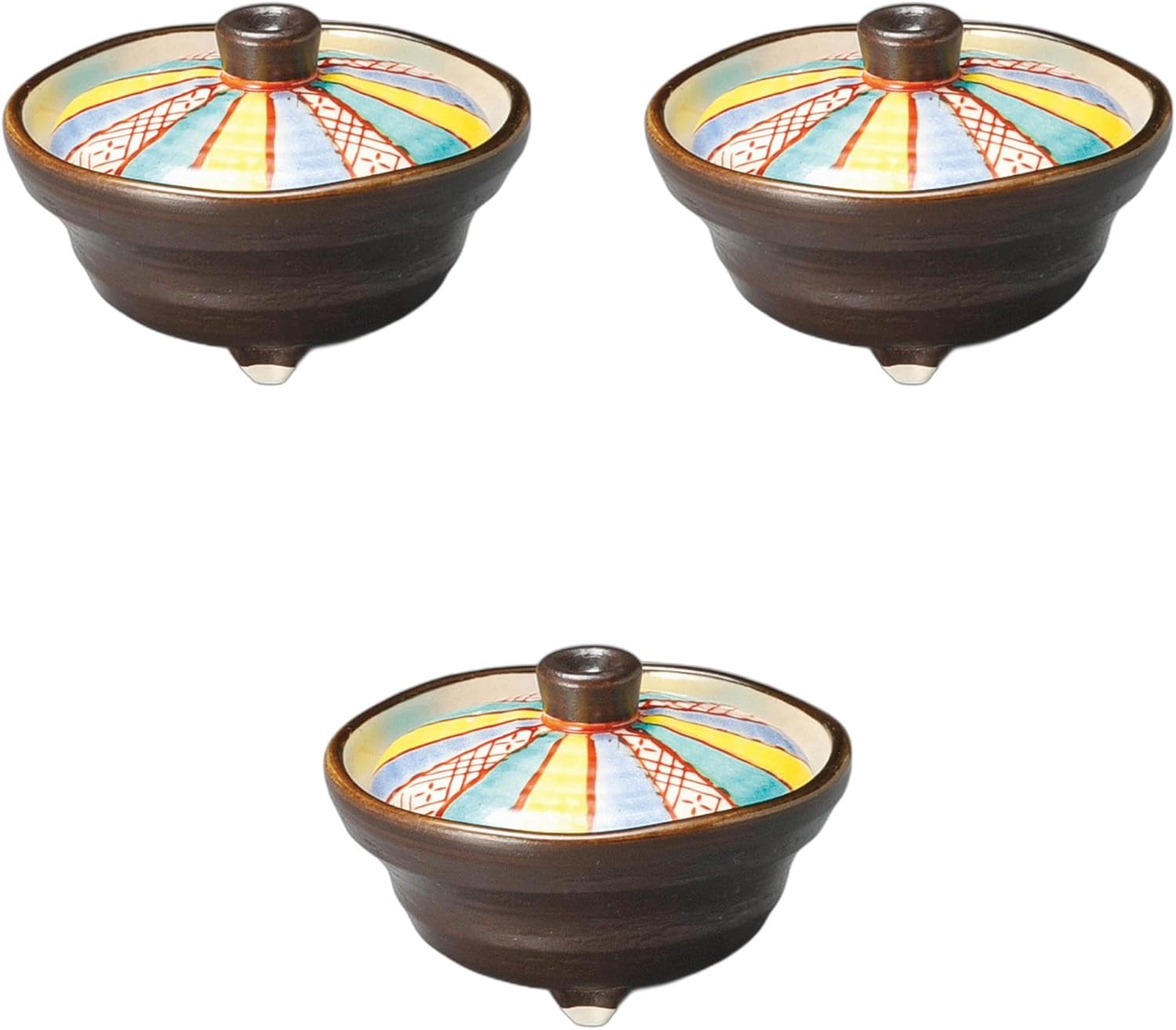 セトモノホンポ(Setomonohonpo) 3個セット 南蛮紙風船蓋付珍味 [ 7.4