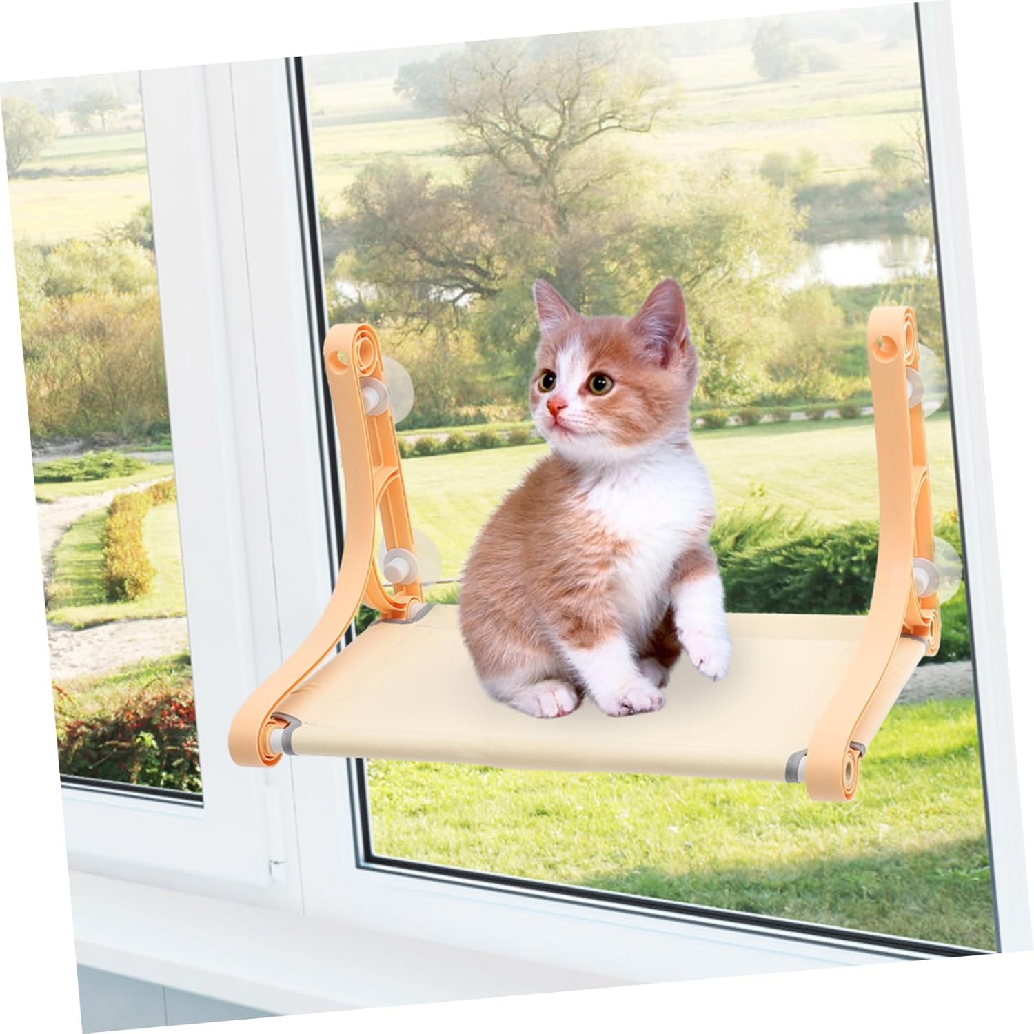 HEMOTON Car Window Hammock for Cats Kitten Bed Suction Cups Pet Nest for Windows