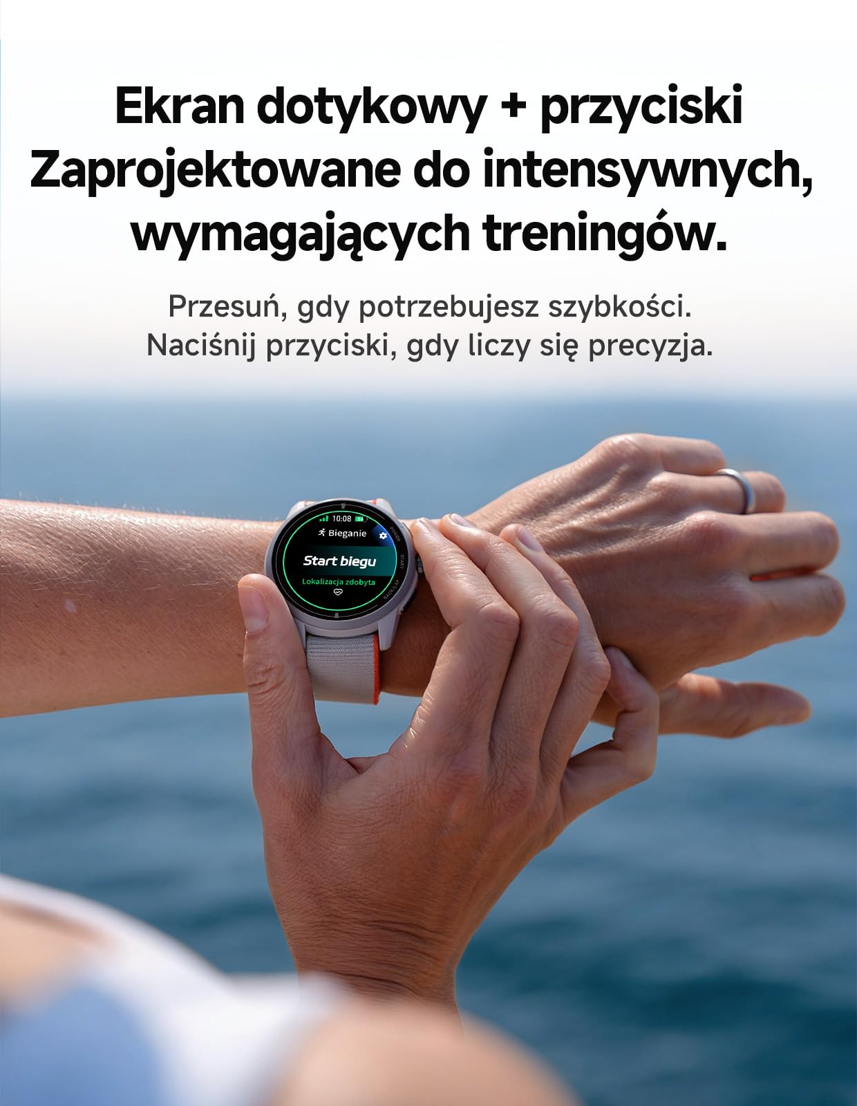 iGPSPORT VeRun Ultralekki Smartwatch do Biegania, AMOLED 1,32", GPS Dwuczęstotliwościowy, 14 Dni Pracy Baterii, Nawigacja Offline,Czarny