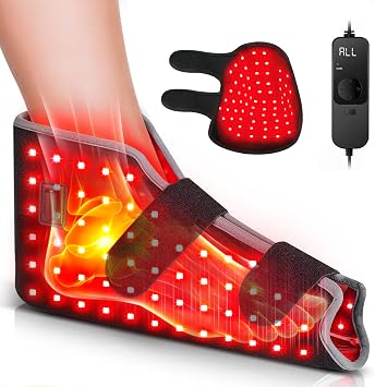 RELEXNOW Red Light Therapy for Foot Ankle FSA/HSA Eligible | 102 LEDs Near Infrared Red Light Therapy Foot Wrap for Feet with Timer & Controller