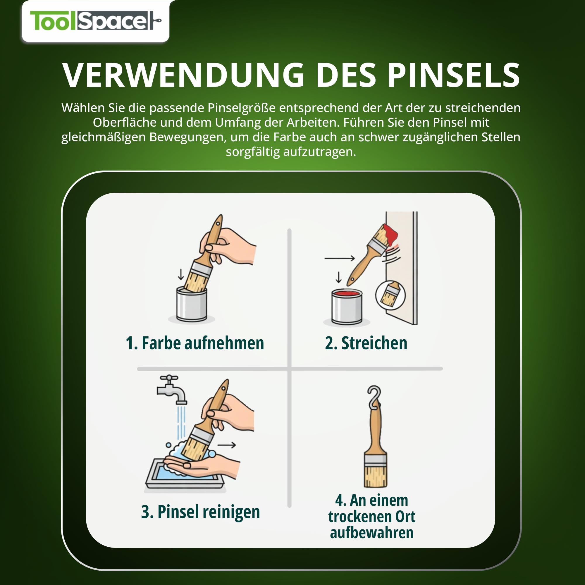 ToolSpace Pinceau à Calories courbé | Pinceau pour radiateur | Largeur 50 mm | Longueur Totale : 35 cm | Poils : Poils naturels denses| Manche : Bois de hêtre | 12 pièces