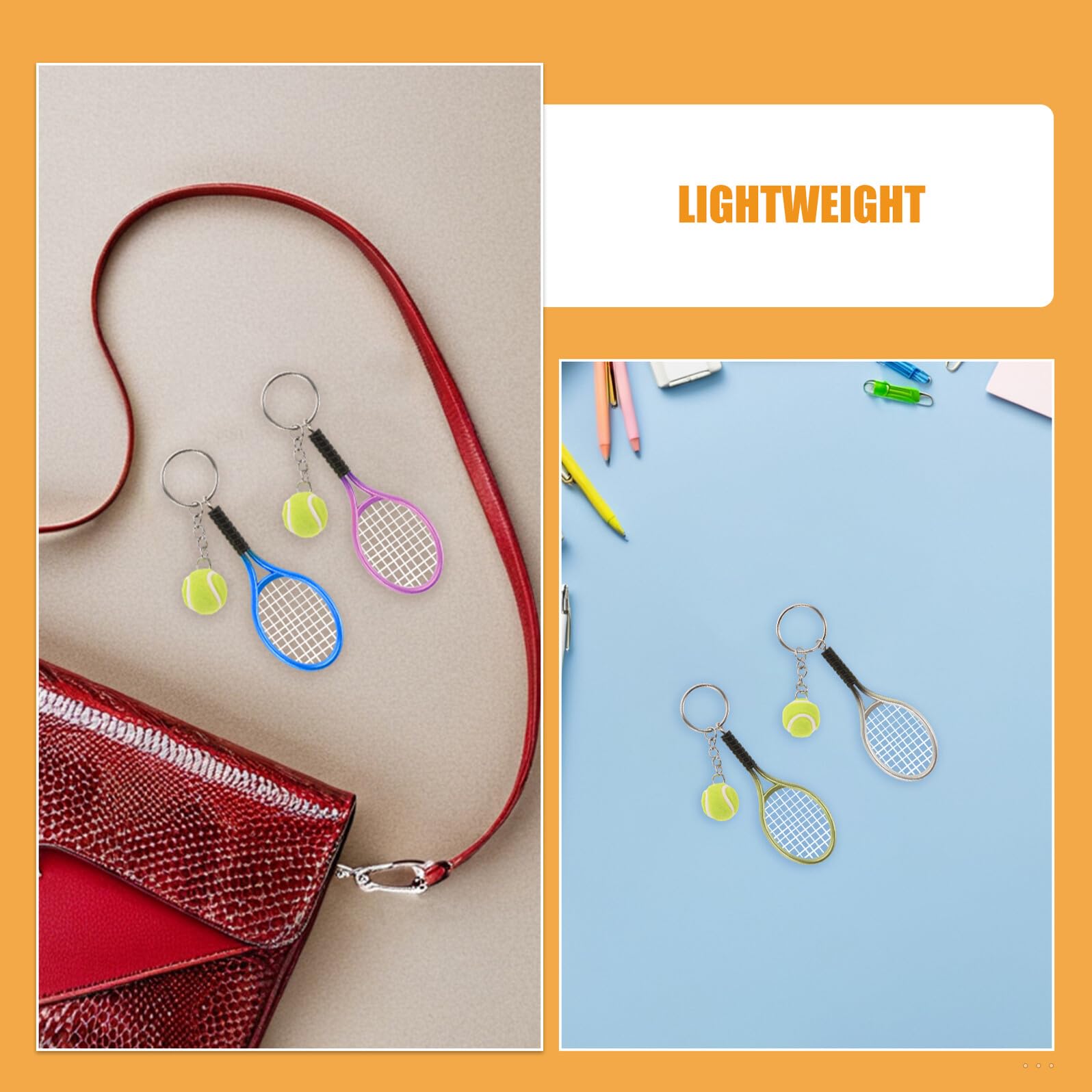 18 piezas Llavero Raqueta Tenis Colores Vibrantes Compacto para Llaves y Mochilas Diseño Distintivo y Ligero Regalo para Amantes del Tenis