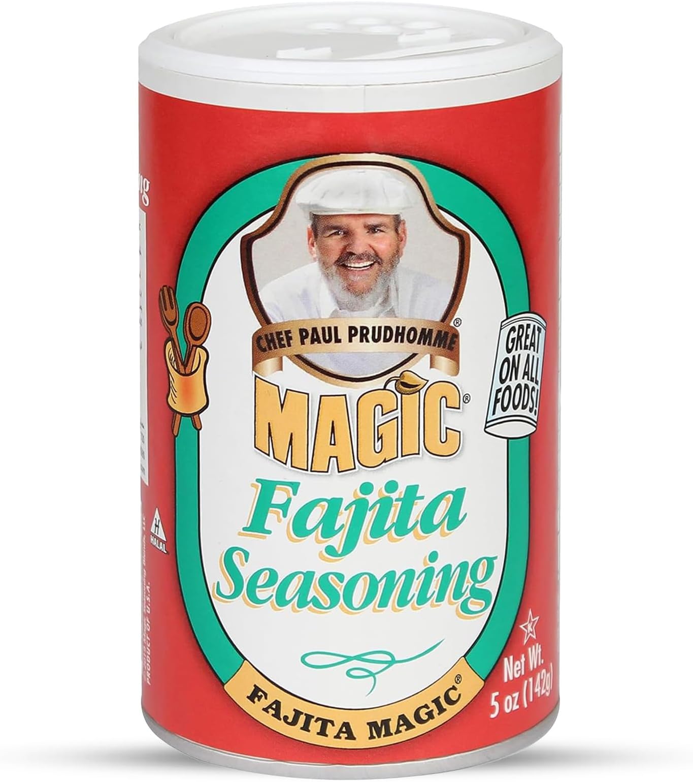 Chef Paul Fajita Magic Seasoning Blends | Authentic Mexican Spice Mix | Taco & Fajita Seasoning | No MSG & Gluten Free | Perfect for Tacos, Enchiladas, Nachos & Refried Beans| 5 Oz (Pack of 1)