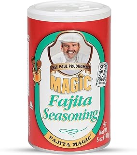 Chef Paul Fajita Magic Seasoning Blends | Authentic Mexican Spice Mix | Taco & Fajita Seasoning | No MSG & Gluten Free | Perfect for Tacos, Enchiladas, Nachos & Refried Beans| 5 Oz (Pack of 1)