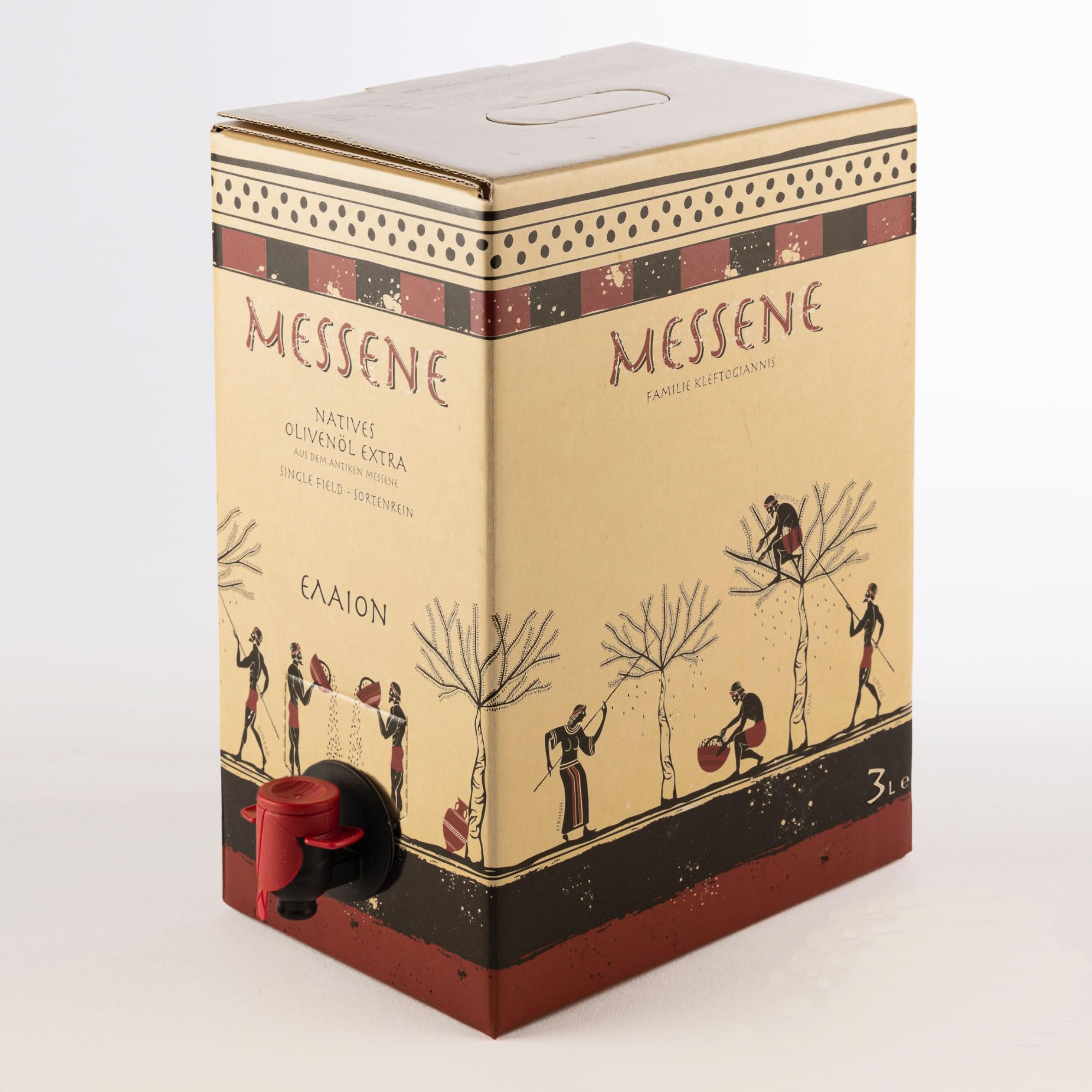 Aktuelle Ernte 2025, Premium 3 Liter Bio Natives Olivenöl Extra in umweltfreundlicher Verpackung mit Hahn, nur 0,2% Säure, sortenrein, handgepflückt, täglich kalt extrahiert, BirdSafe aus Griechenland