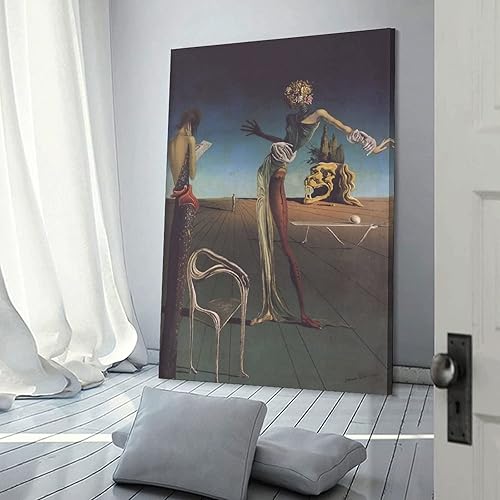 Vista 156 de 40 pinturas famosas de Dali - Salvador Dalí - El Ángelus arquitectónico del mijo - Póster artístico en lienzo y arte de pared, póster moderno