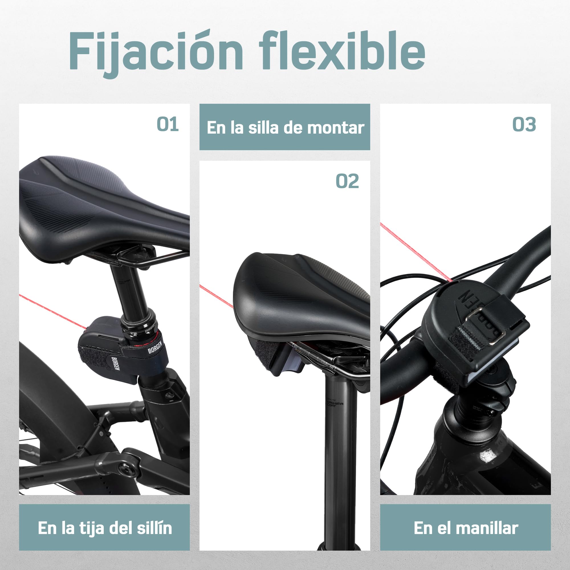Borgen Cuerda de Remolque para Bicicletas para Niños y Adultos, Acoplamiento y Desacoplamiento Seguros y Fáciles, Adecuado para Woom, Carga hasta 120 kg, Universalmente Adecuado.