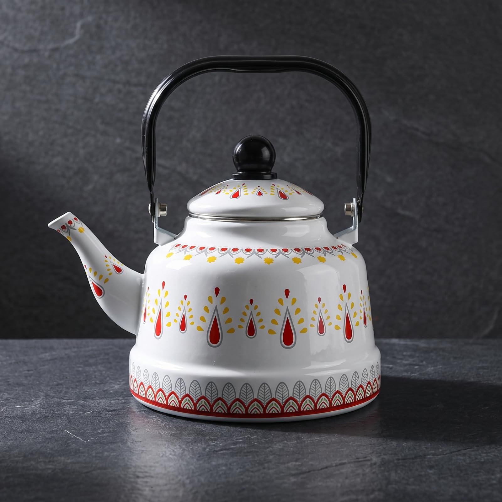 Tetera Clásica Elegante, Rojo, Rojo, 2.5L