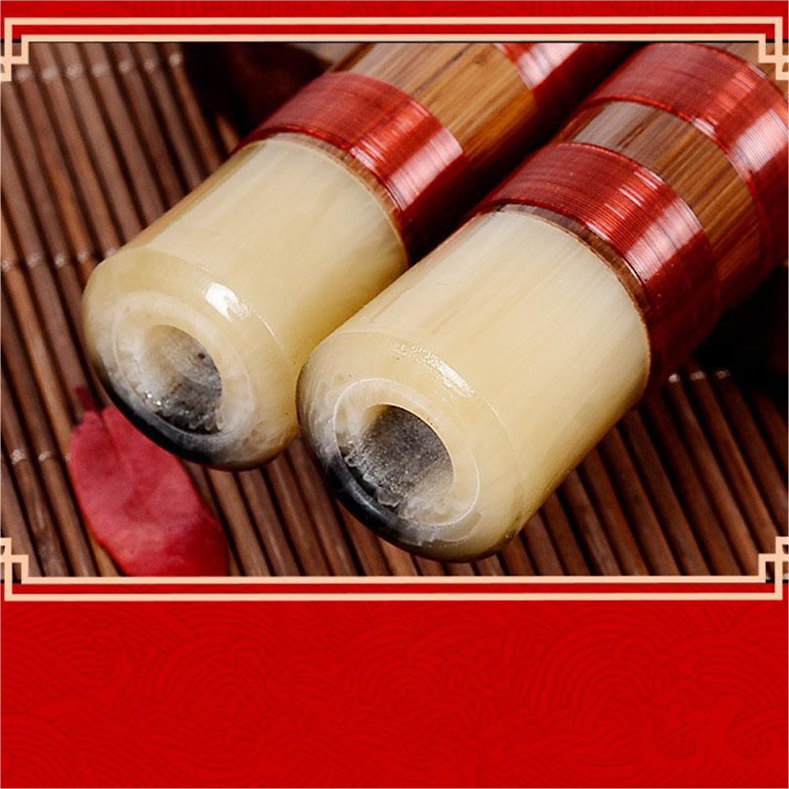 Flauto traverso per principianti in bambù amaro Strumento professionale multitono Livello di prestazione Doppio inserto Principianti Bamboo Flute(G tone+velvet bag)