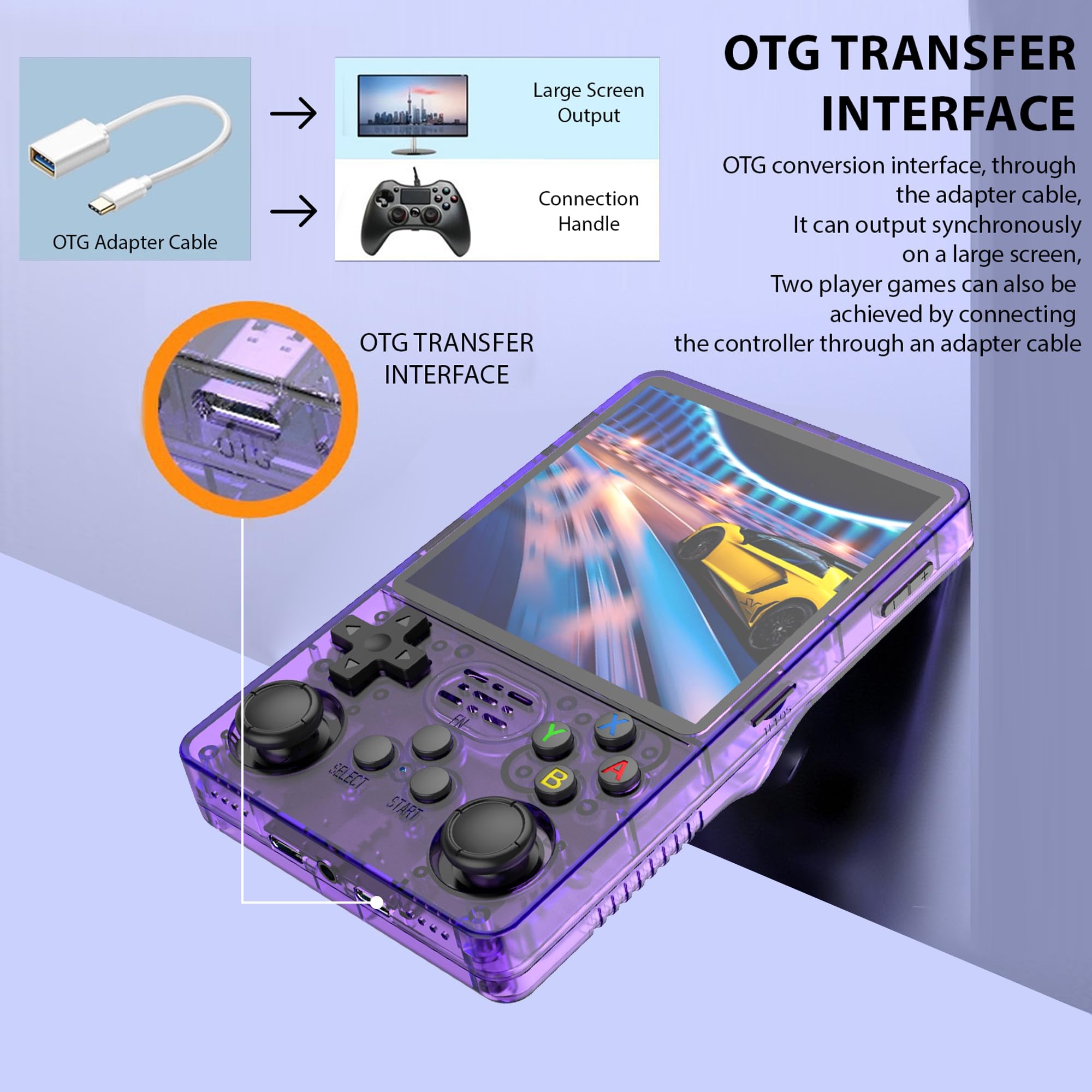 Febotak R36S Retro Handheld Gameconsole, 3,5 Inch IPS Scherm, 128 GB Geheugen Meer Dan 40 000 Games Gebaseerd Op Linxu Open Source Arkos 3500 Mah Batterij 2239176127