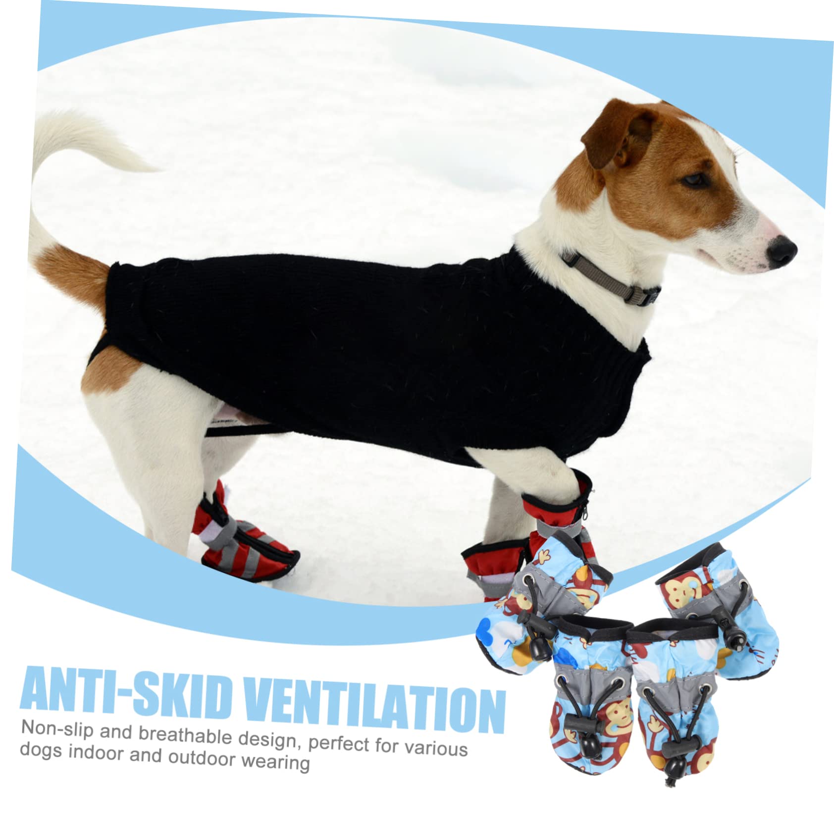 Toddmomy 1 Set Pet Dog Soft Sole Shoes for Dog Shoes Puppies Overall Grips Puppy Dogs Outdoor Protective Walking Booties Boots Shoe Dog Paw Supply Soft Fabric Blue