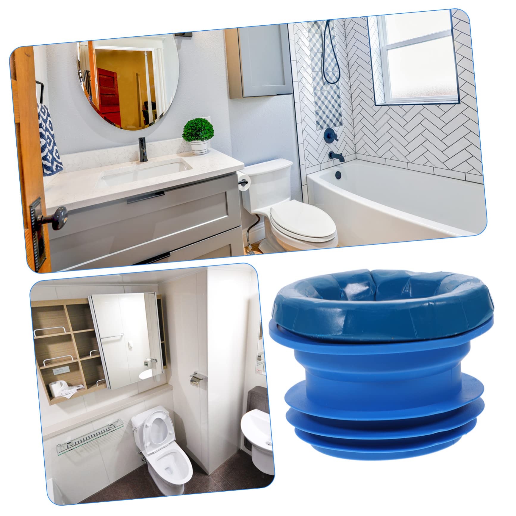 Gatuida Gomma Anello Di Tenuta Per Wc Guarnizione in Gomma Per Tazza Del Wc Sigillo Per Anello Per Tazza Del Facile Da Installare