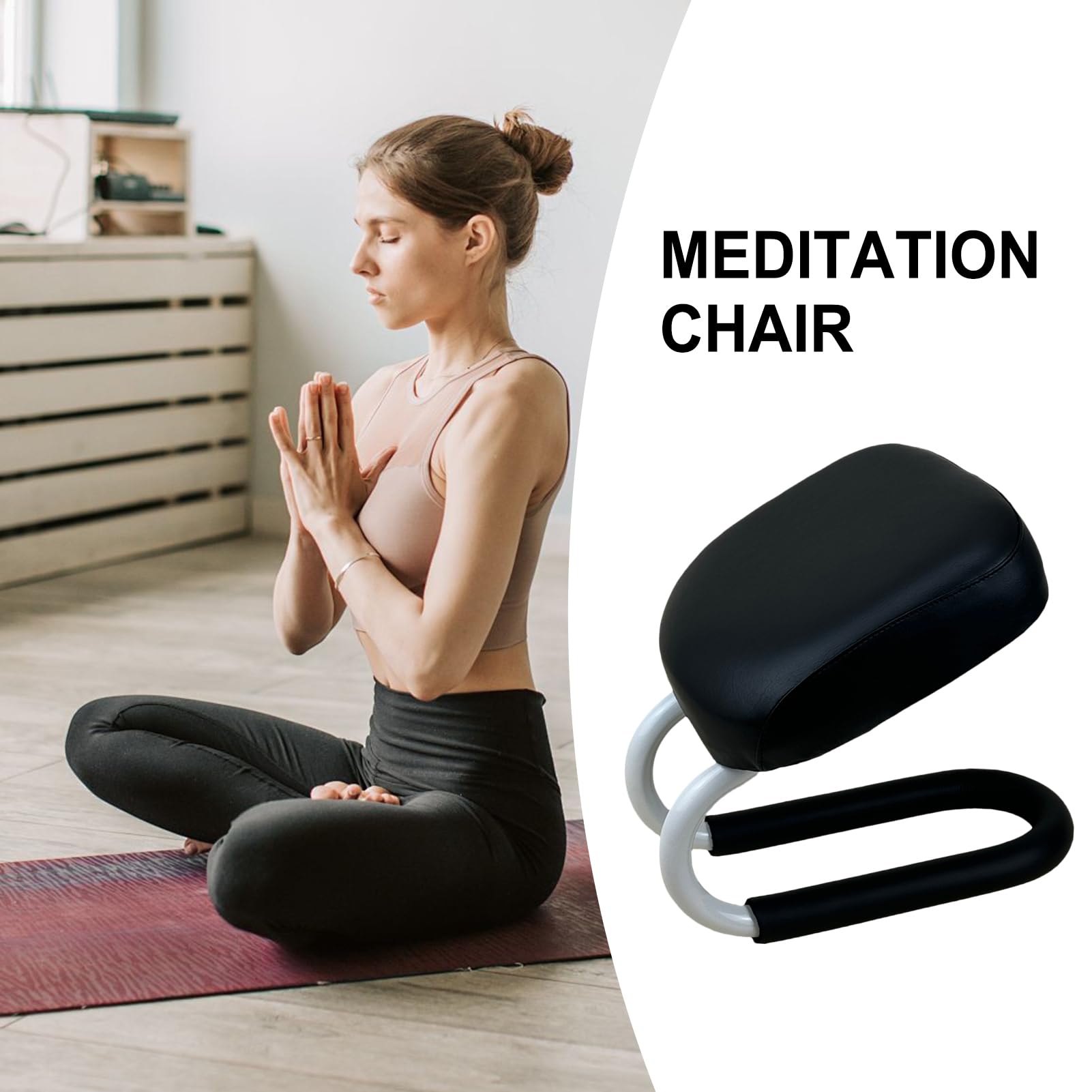 Chaise de méditation et de prière, siège Portable, Base antidérapante, Coussin Doux, Accessoires de Yoga, Tabouret de prière, idéal pour Adultes, 28 x 22,5 x 25 cm