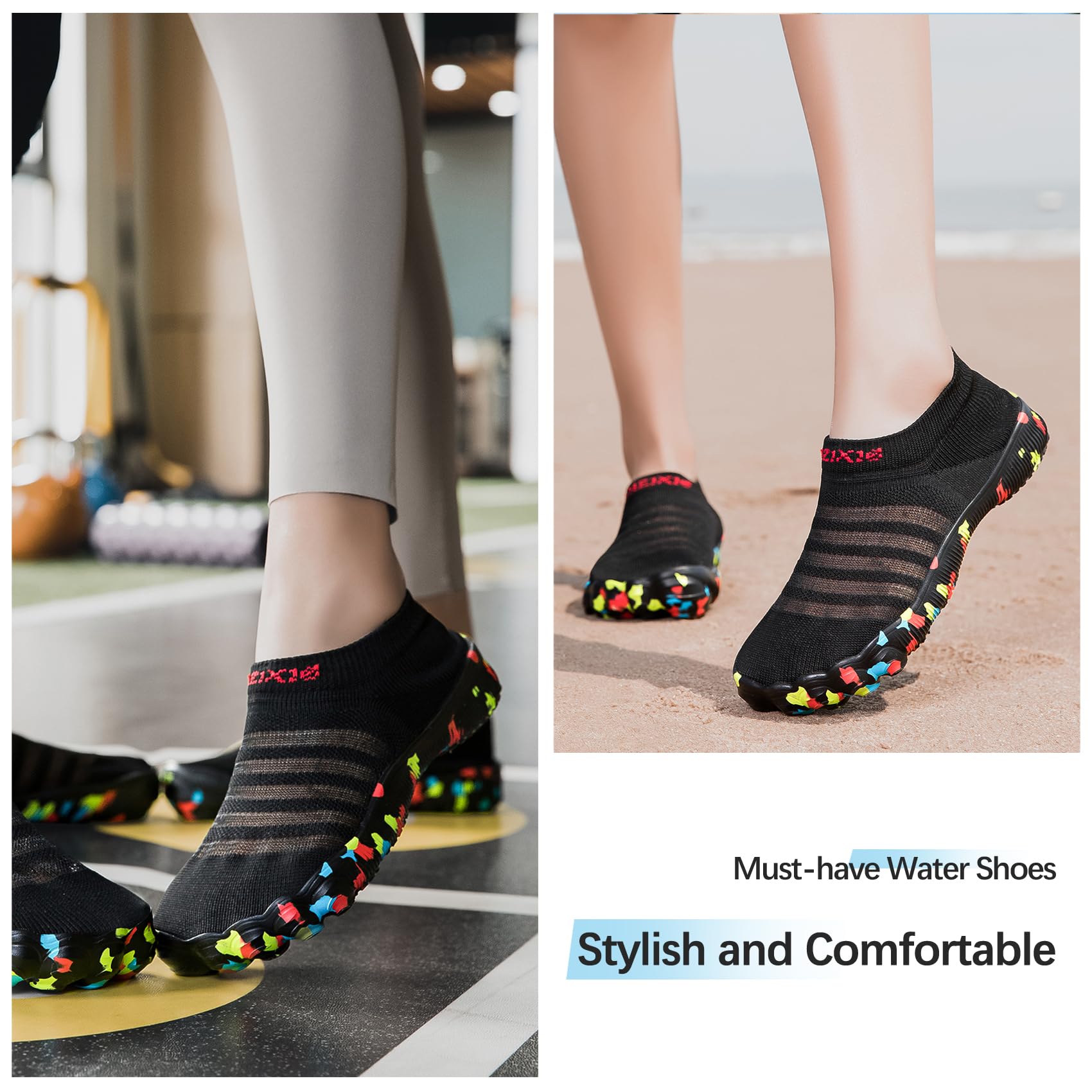 Zapatos acuáticos para mujer, zapatos deportivos para entrenamiento, gimnasio, playa, natación, secado rápido, para deportes acuáticos, buceo, vela, viajes, pesca