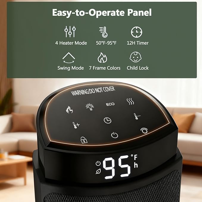 Calefactor Eléctrico Portátil Cerámico PTC 1500W miniatura 7