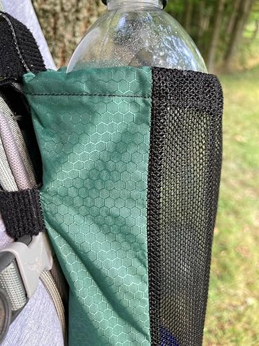 Miniatura 7 de Handmade Shock Chord Drawstring Water Bottle Holder for Backpack Strap (1 Liter, Lime Green)