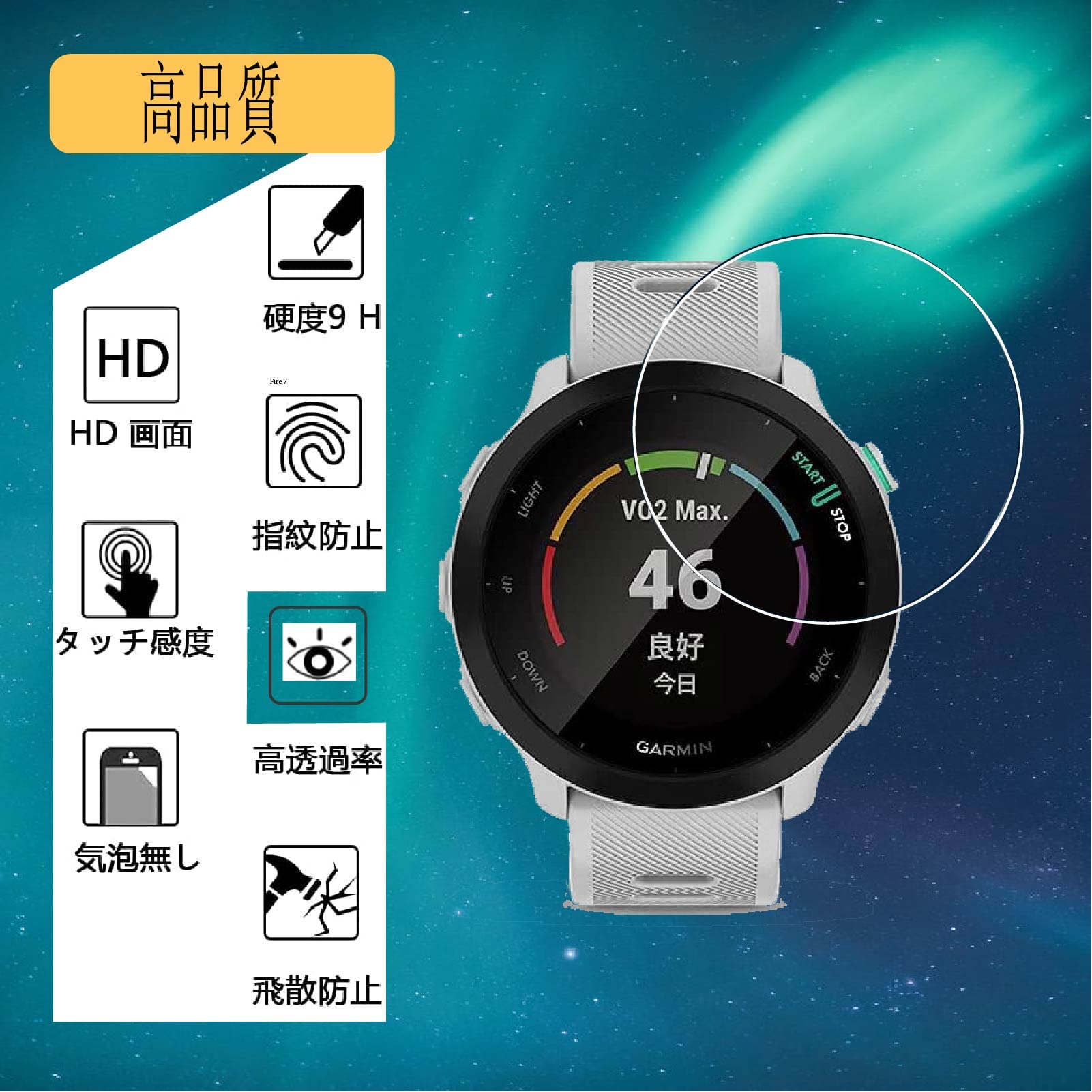 Amazon.co.jp: 【2枚セッ】対応 GARMIN ( ガーミン ) ForeAthlete 55 