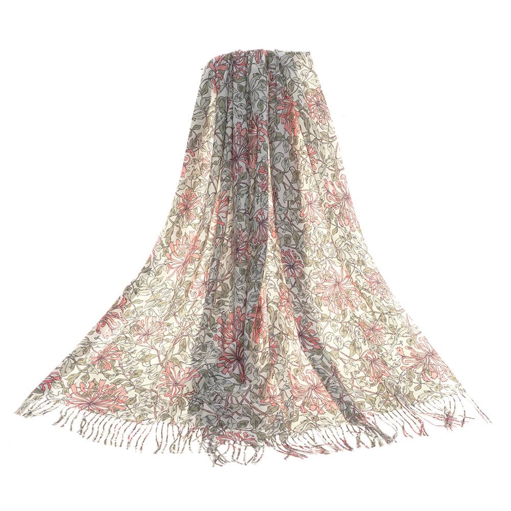 Signare Art Pashmina, wrap and shawl with Honeysuckle by William Morris