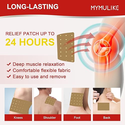 Miniatura 2 de Parche de tigre de 60 unidades, parches térmicos para cuello y hombros, parches de calentamiento para parche de rodilla de larga duración