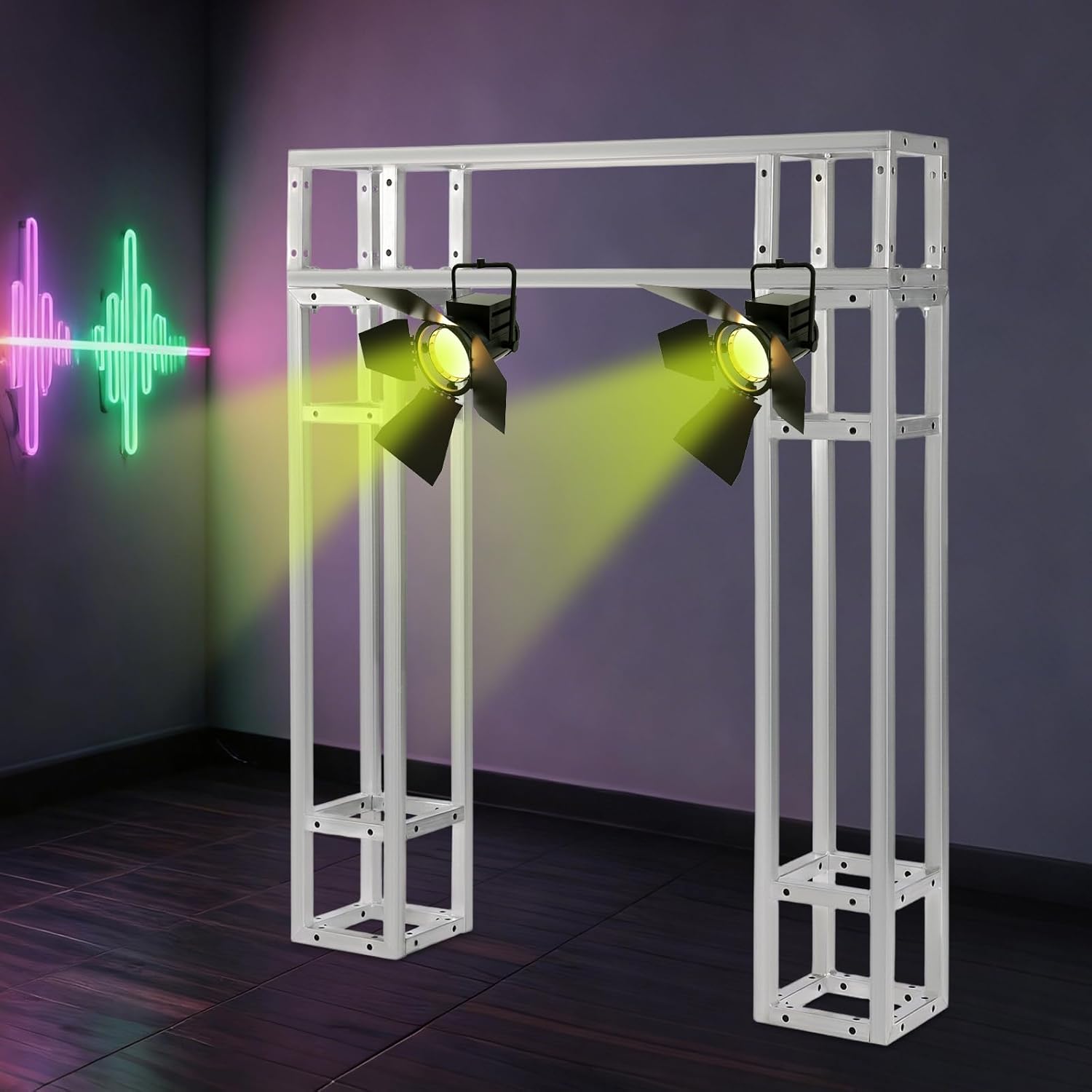 3Packs Square Box Truss, 7.87x 7.87 x 39.37In/EachTruss Stage Trusses, 176Lbs Load-Bearing Trusses for Wedding Trusses, Stage Background Construction