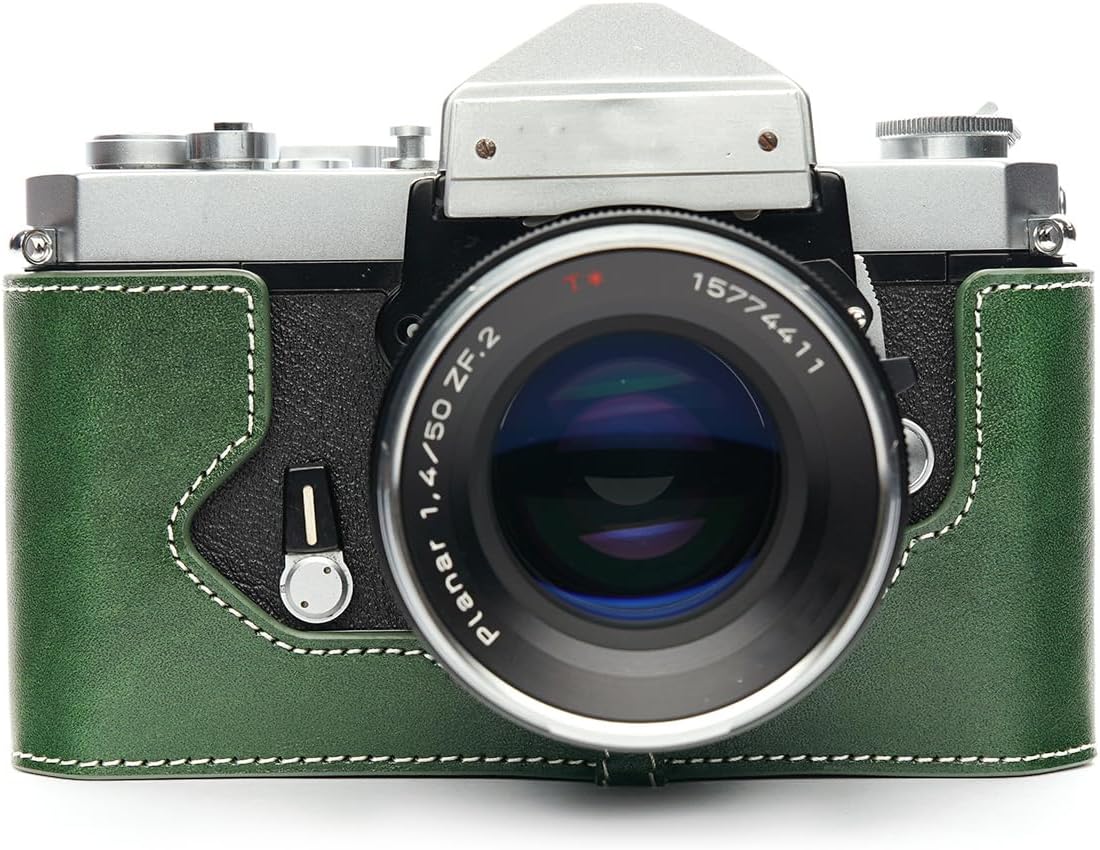 TP Original Handmade Genuine Real Leather Half Camera Case Bag Cover for Nikomat FTN FT FT2 FT3 FS Rufous color