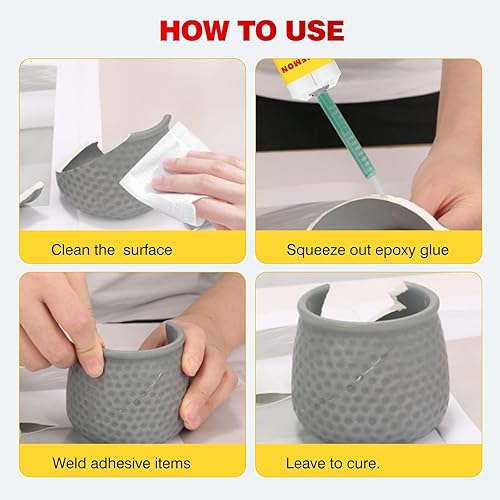 Miniatura 6 de Pegamento epoxi transparente, adhesivo de resina epoxi impermeable, soldadura líquida resistente, adhesivo de resistencia industrial para reparación