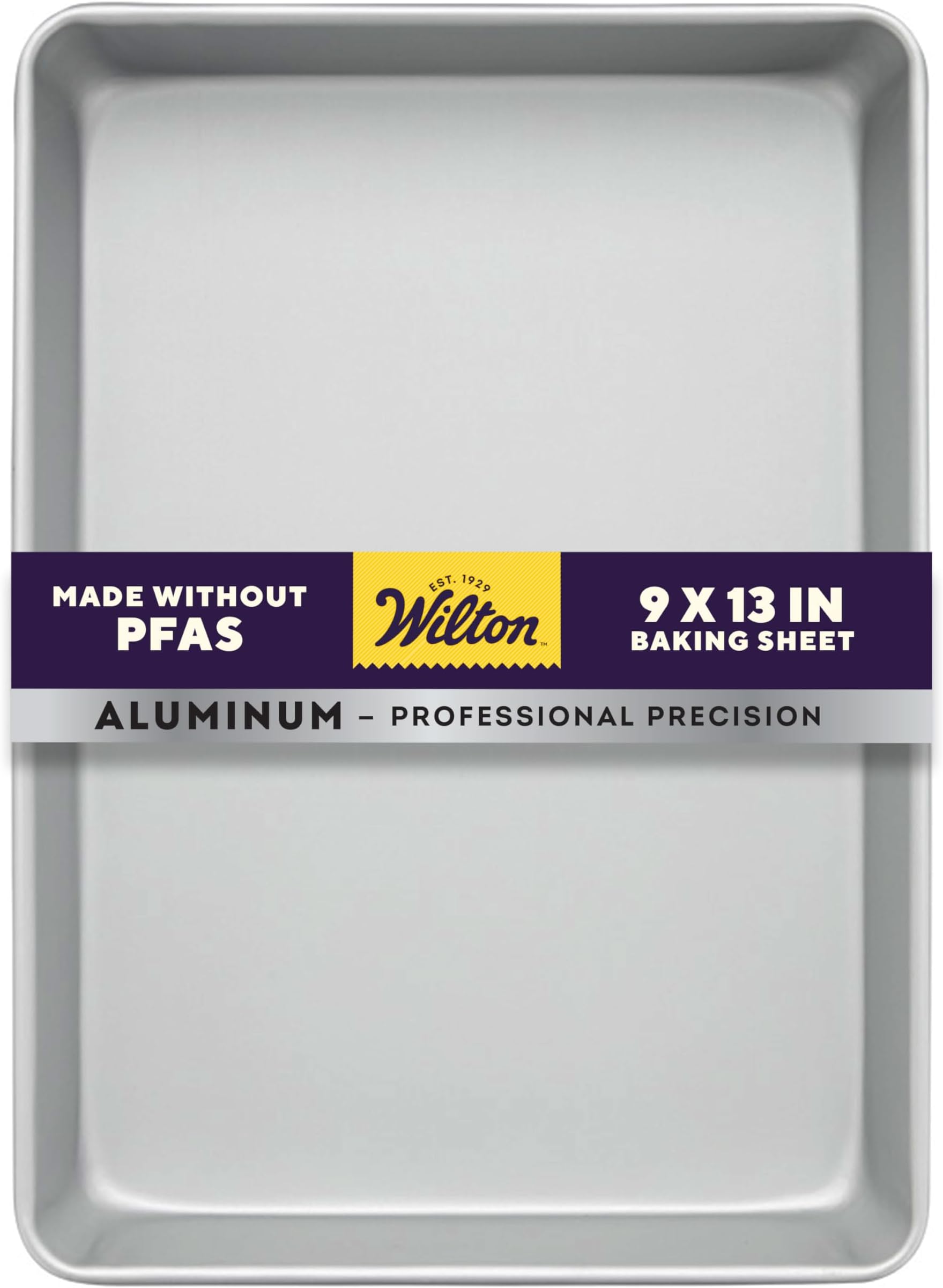 2105-1308 Performance Pans Quarter Sheet Cake Pan, Durable Heats Evenly and Holds its Shape Use After Use, Grey, H 26.0 x W 35.2 x D 7.4 cm (9 x 13-Inch), Aluminum