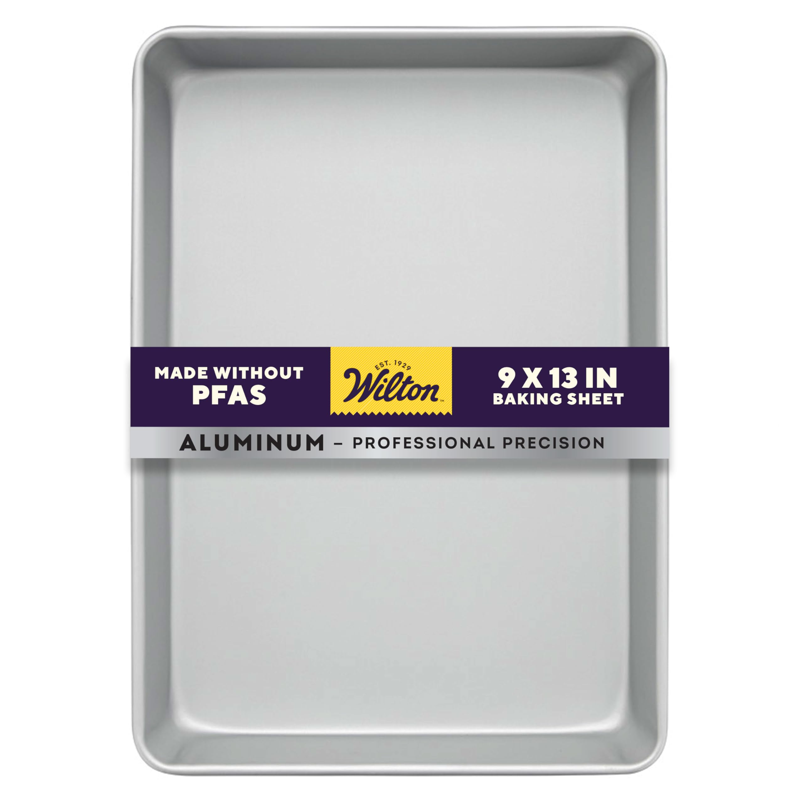 Wilton Performance Pans Aluminum Quarter Sheet Cake Pan, Durable Aluminum Heats Evenly and Holds its Shape Use After Use, 9 x 13-Inch