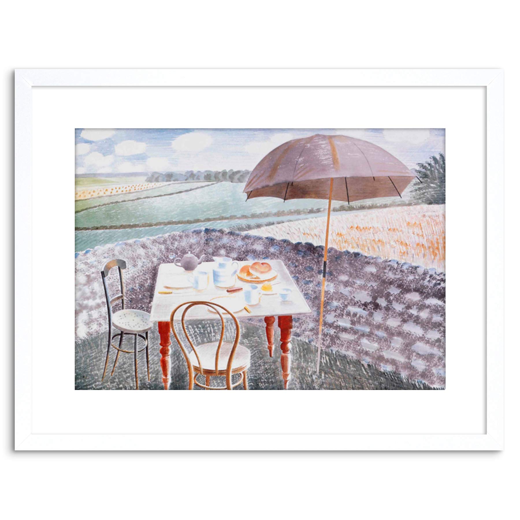 Wee Blue Coo Eric Ravilious Tea Furlongs 1939 Framed Wall Art Print