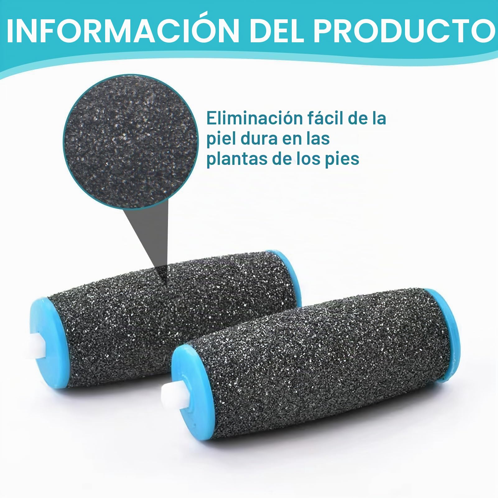 10 Recambio Lima Pies compatible con Scholl Velvet Smooth, Rodillos Extragruesos, Recambios para un Cuidado Eficaz de los Pies