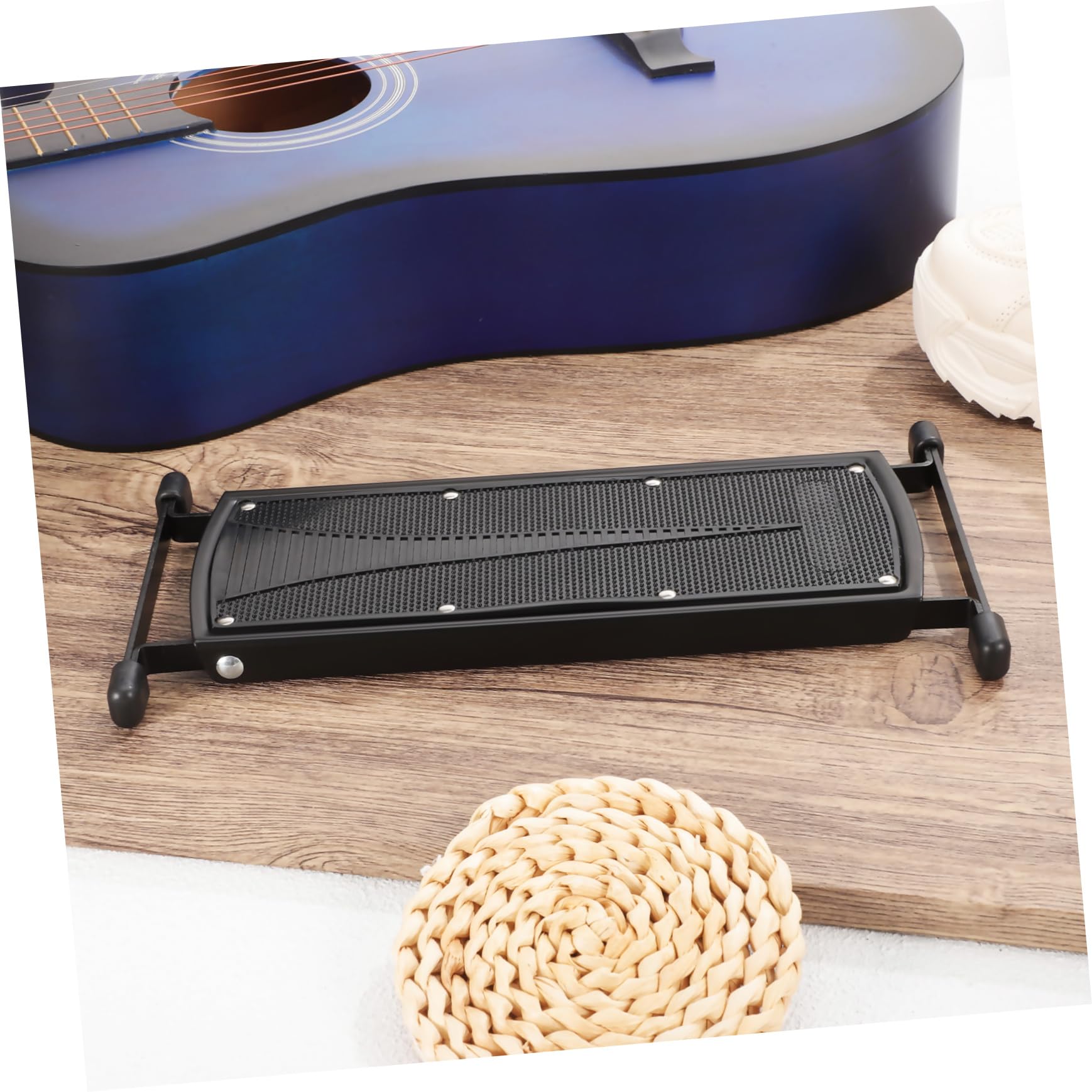 Garneck Poggiapiedi per Chitarra Regolabile a 6 Livelli Struttura Robusta in Metallo e Superficie Antiscivolo per Esibizioni e Suonare la Chitarra