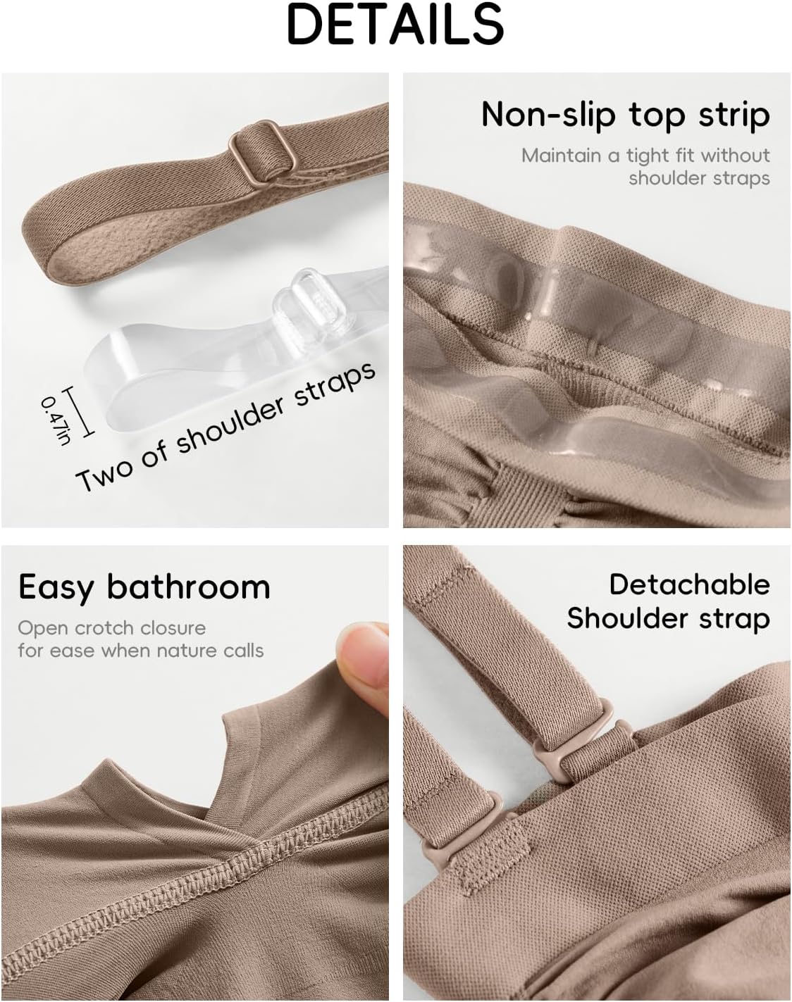 Strapless Shapewear for Women with Tummy Control, Seamless Sculpting Bodysuit for Workouts and Daily Wear Comfortable - Image 5