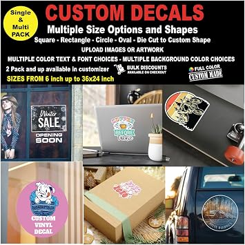 Custom Decal, Personalized Vinyl Decal, Full Color Car Decal, Die Cut Custom Decal