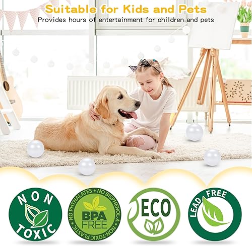 Miniatura 4 de TRENDPLAY Bolas de plástico para pozos de bolas, bolas huecas, juego seguro y emocionante, perfecto para piscinas de bebés, decoración de fiesta de