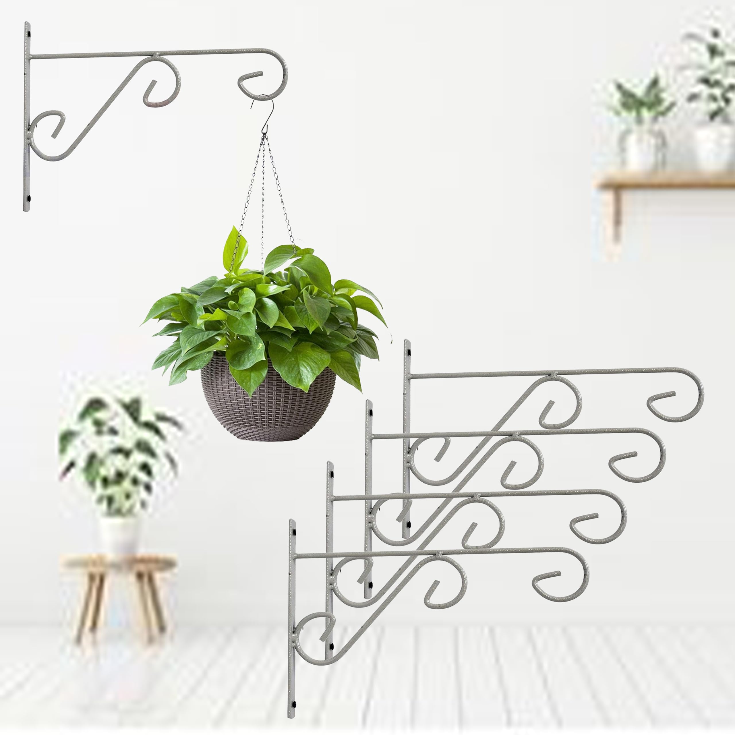 D&V ENGINEERING - Creative in innovation Metal Plant Hanger Bracket -Grey, Set of 4 (B08SJX9XV1) Amazon Price History, Amazon Price Tracker