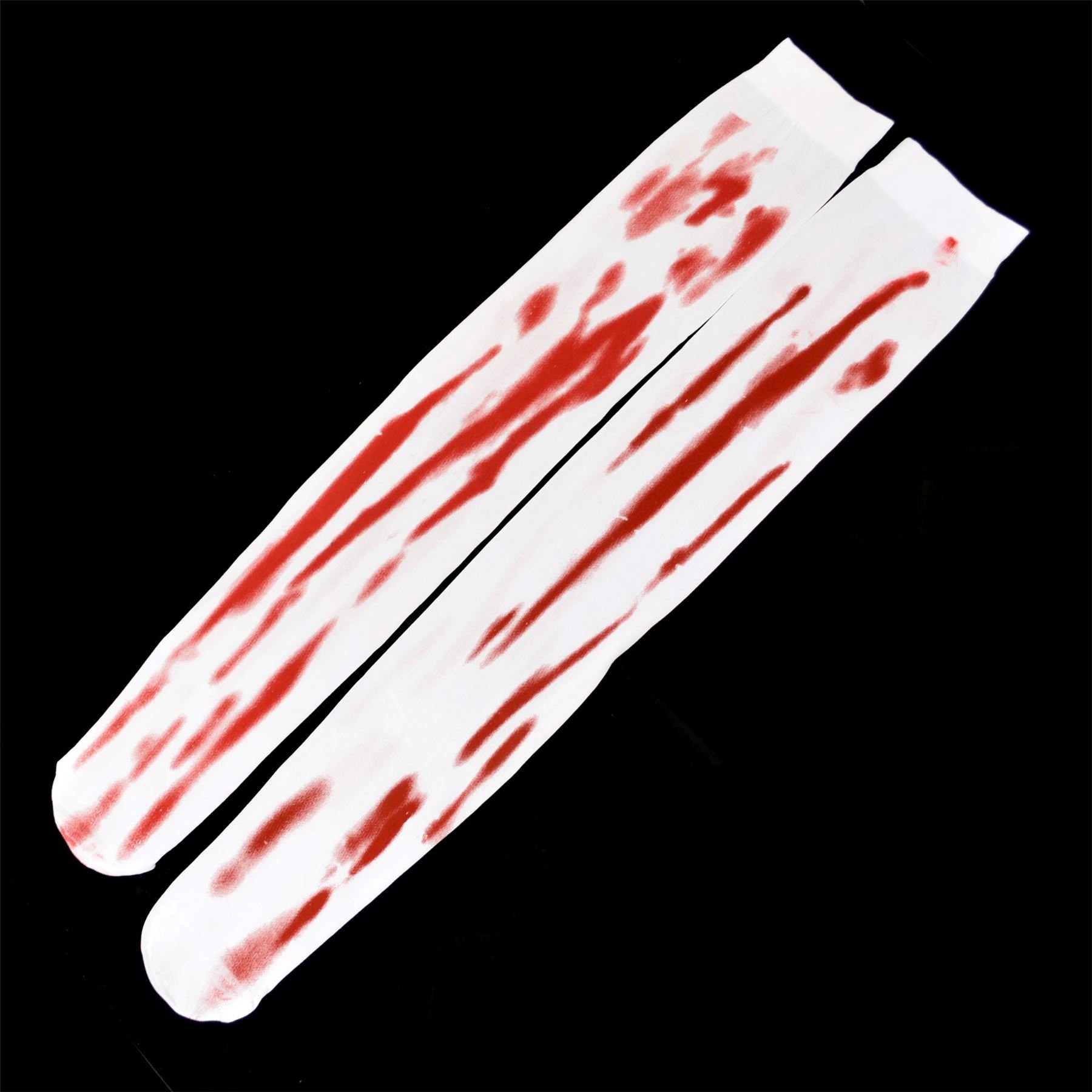 Blood Stained White Stockings Scary Bloody Socks Halloween Over Knee White Tights Zombie Festival Props