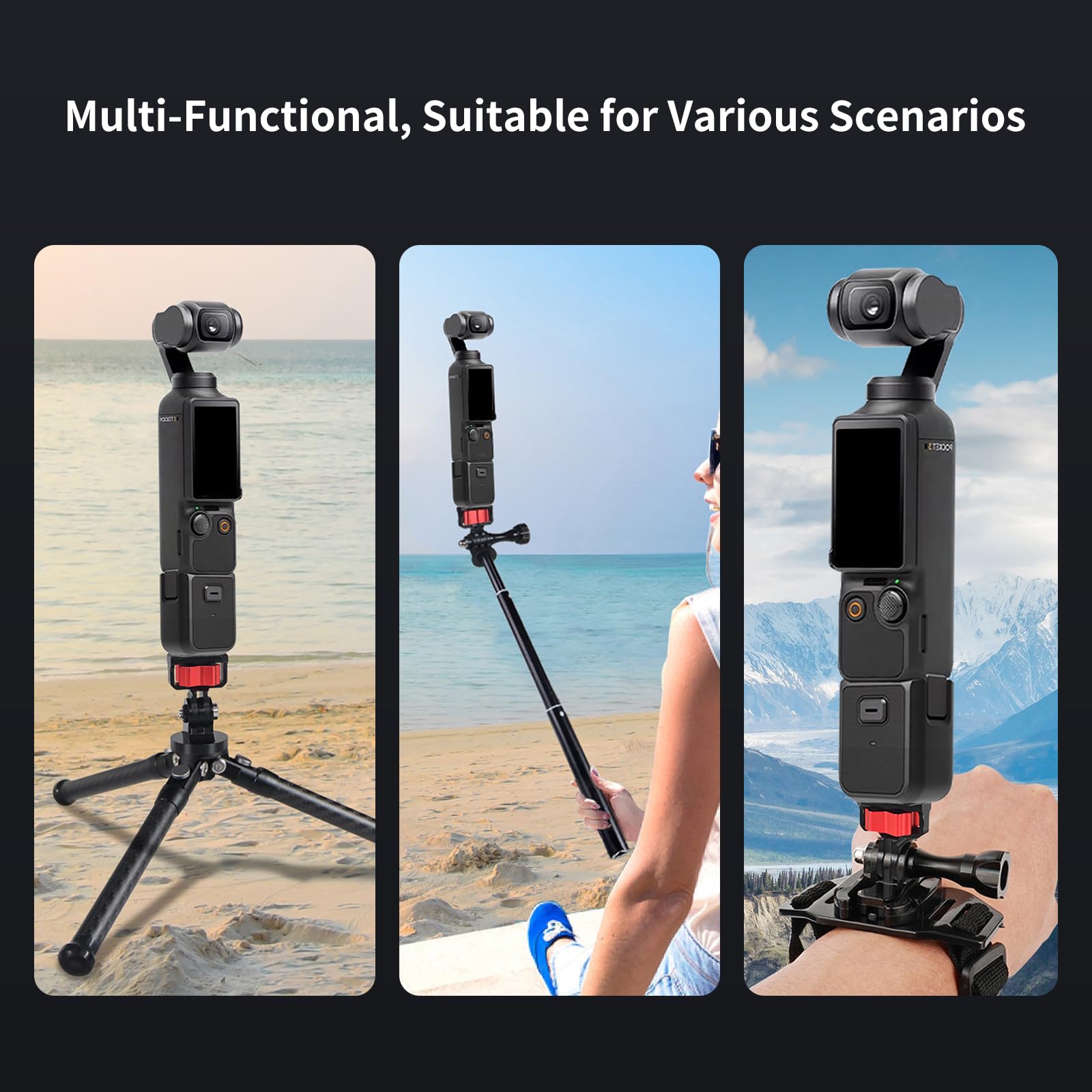 Adaptateur Arca-Swiss 1/4 Pouce – Pour Insta360, GoPro, DJI Pocket – Support Trépied Universel - 13