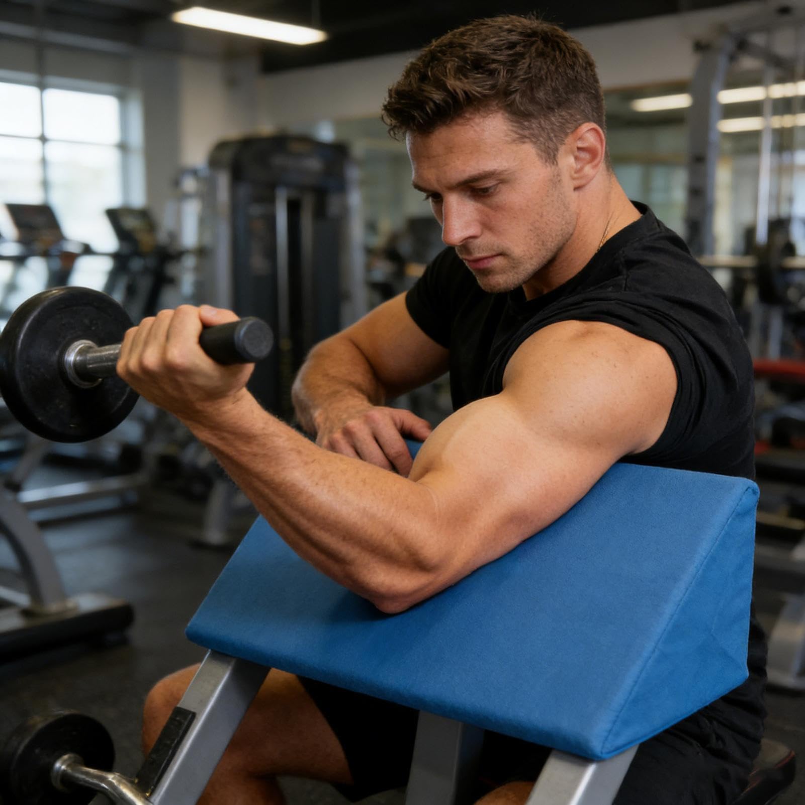 Modlitewnik Preacher Curl Pad Poduszka na Ławkę do Uginania Ramion | Sprzęt do Ćwiczeń w Domu Akcesoria Siłowe do Treningu Bicepsa, Tricepsa i Przedramion
