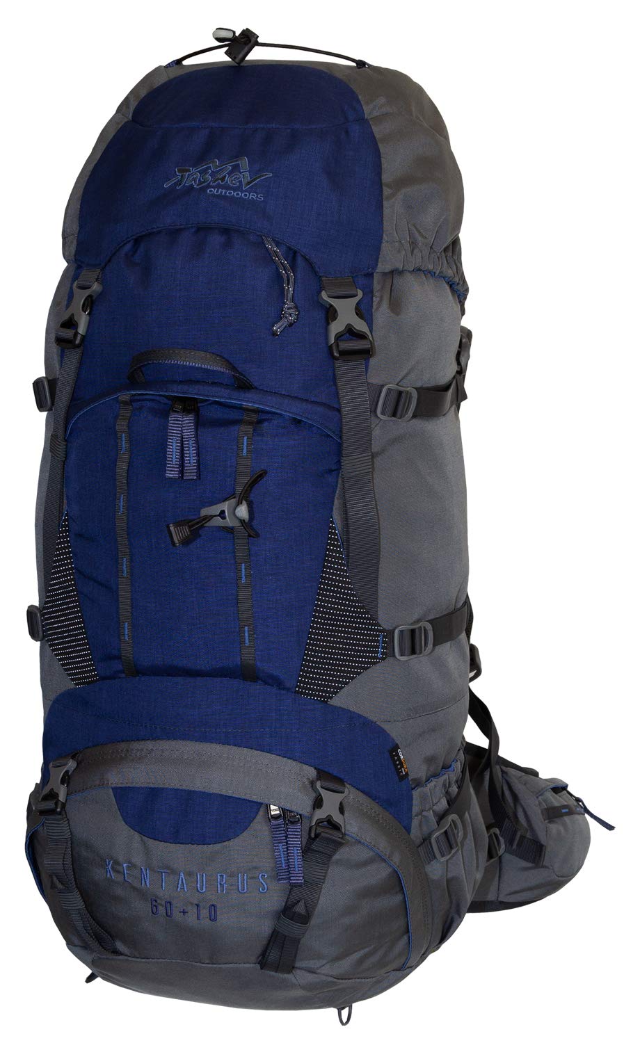Kentaurus plecak trekkingowy, plecak trekkingowy, plecak turystyczny, damski, męski, plecak o pojemności 60 l plus 10 l (wyprodukowano w UE), granatowy (niebieski) - KENTAURUS 60