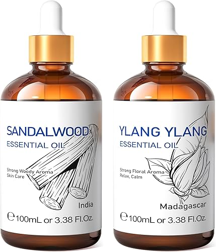 HIQILI Aceite esencial de sándalo y aceite esencial de ylang ylang, 100% puro y natural para difusor, 3.38 onzas líquidas disponible en Yaxa Venezuela