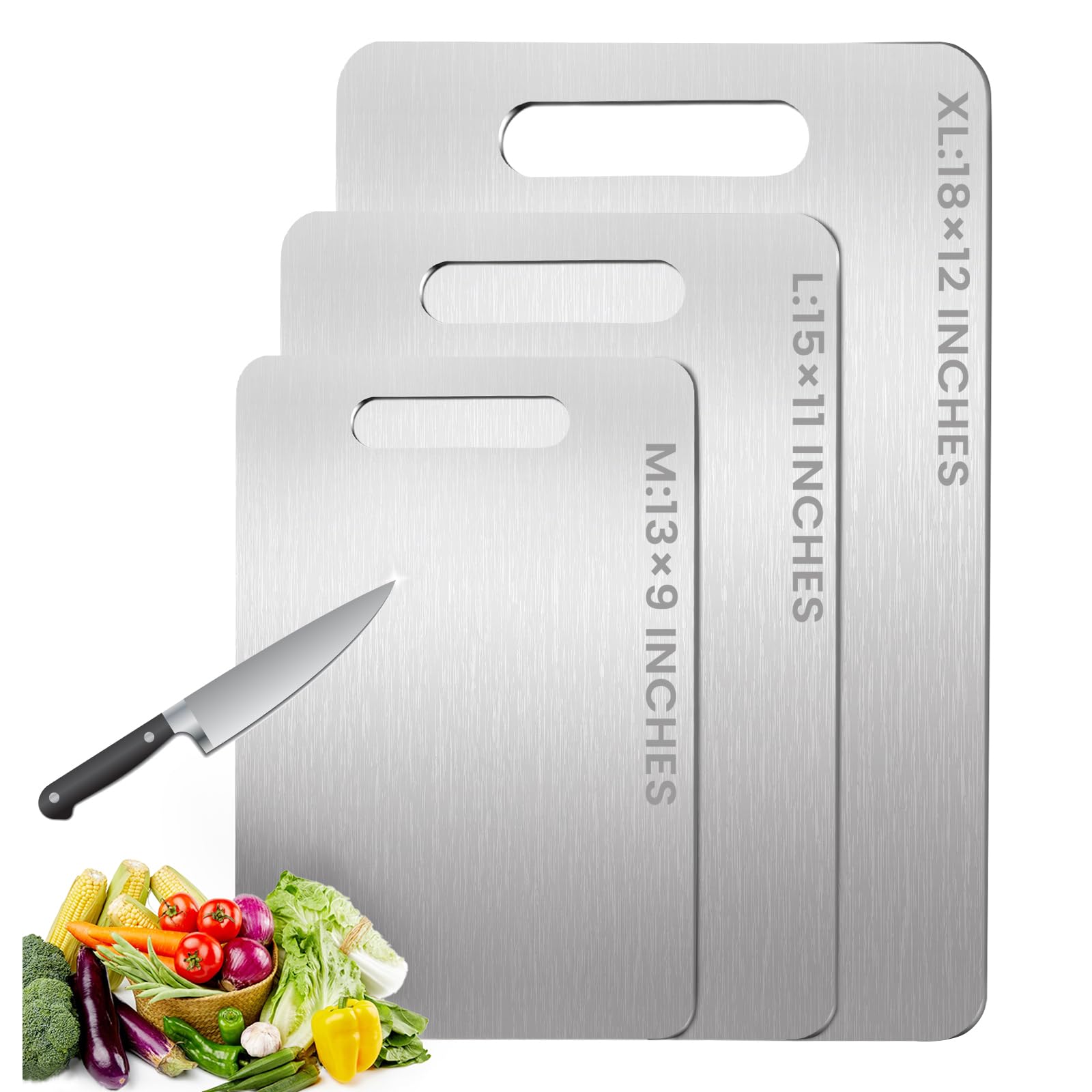 Photo 1 of 100% Pure Titanium Cutting Board - 15x11 Inch Non-Slip Kitchen Chopping Board, Dishwasher Safe, Scratch Resistant, Easy to Clean, Durable & Hygienic for Meat, Vegetables, and Fruits