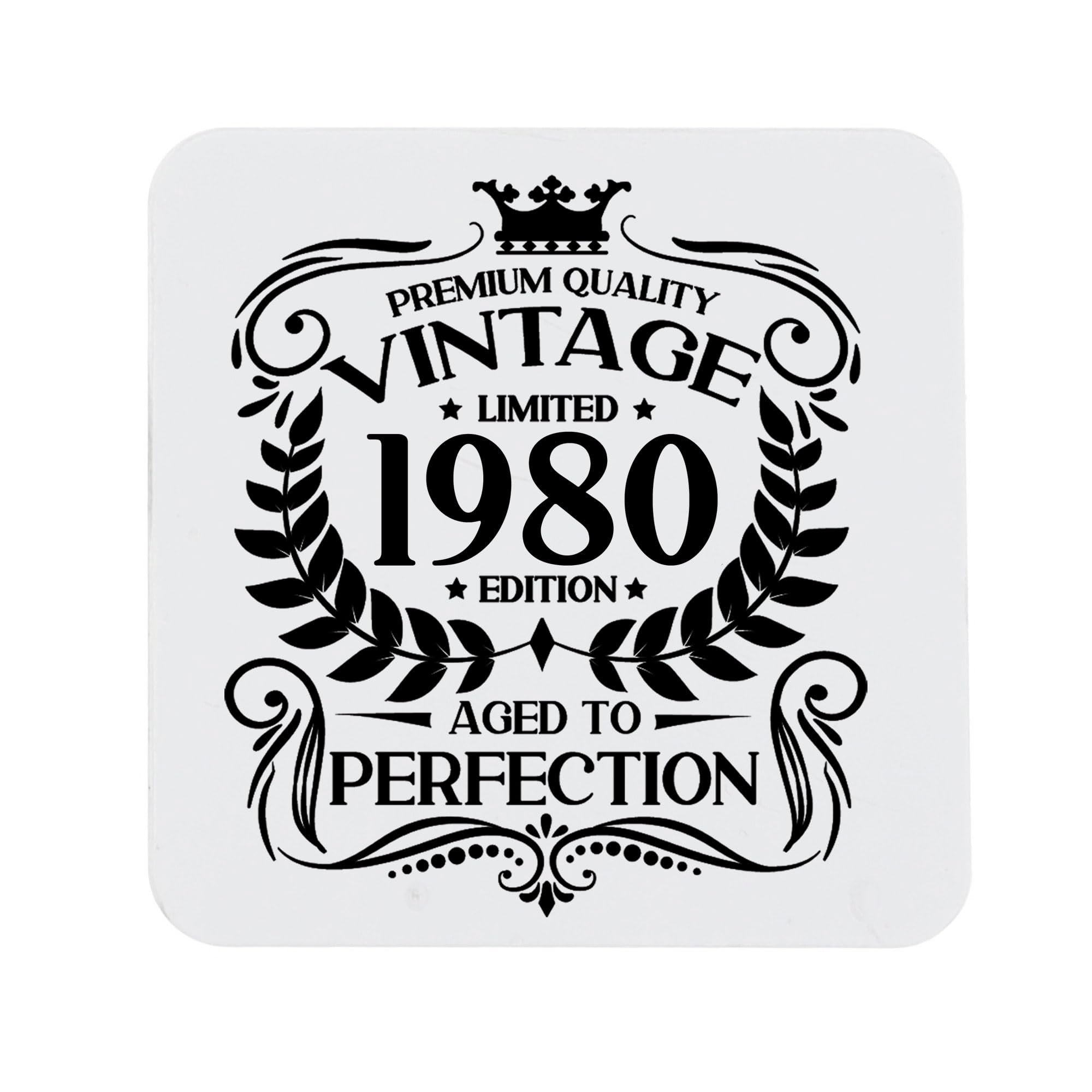 80th Birthday Gift for Men Vintage 1946 Aged to Perfection Engraved Slate Coaster Present for 80 Year Old Etched Natural Slate Placemat (Round Slate) — view 198