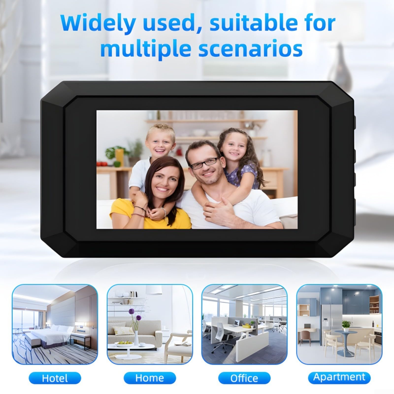 Intelligente Türspion-Kamera, mit 1080P-Video, 3,97-Zoll-Farb-LCD-Bildschirm, 135°-Weitwinkel, für Nachtsicht, passend für 15–30 mm Türloch, 35–110 mm Dicke, intelligente digitale