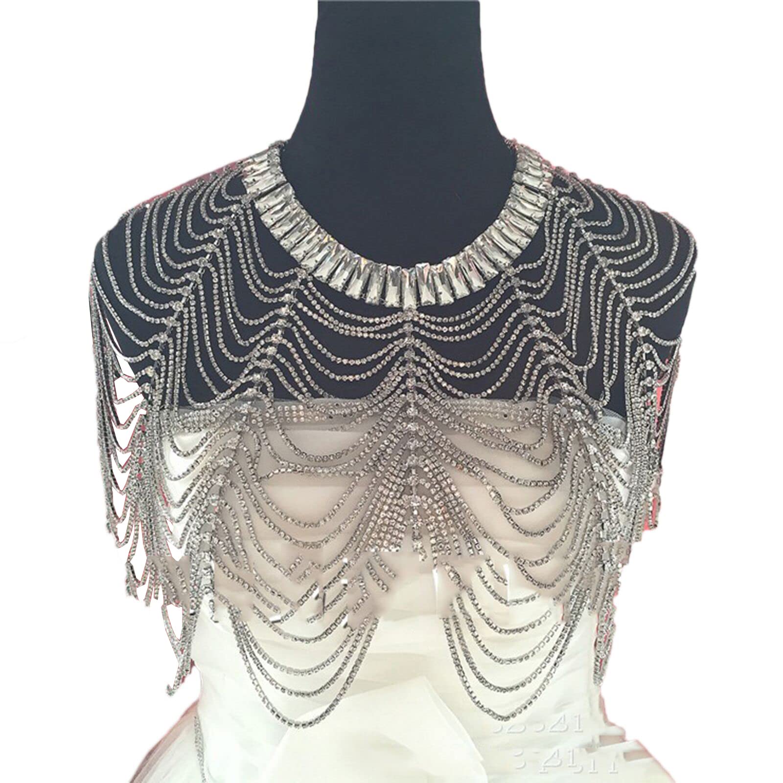 HOBEKRK Body Chain Necklace Choker for Women Bridal Accessories Marry Crystal Women's Necklaces