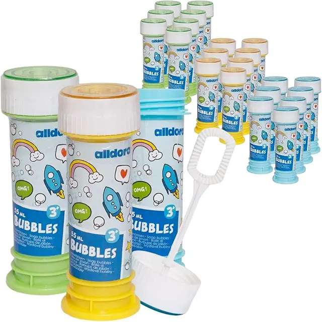 Set de 24 Botes de Pompas de Jabón alldoro para Niños y Adultos - Bola de Sabão