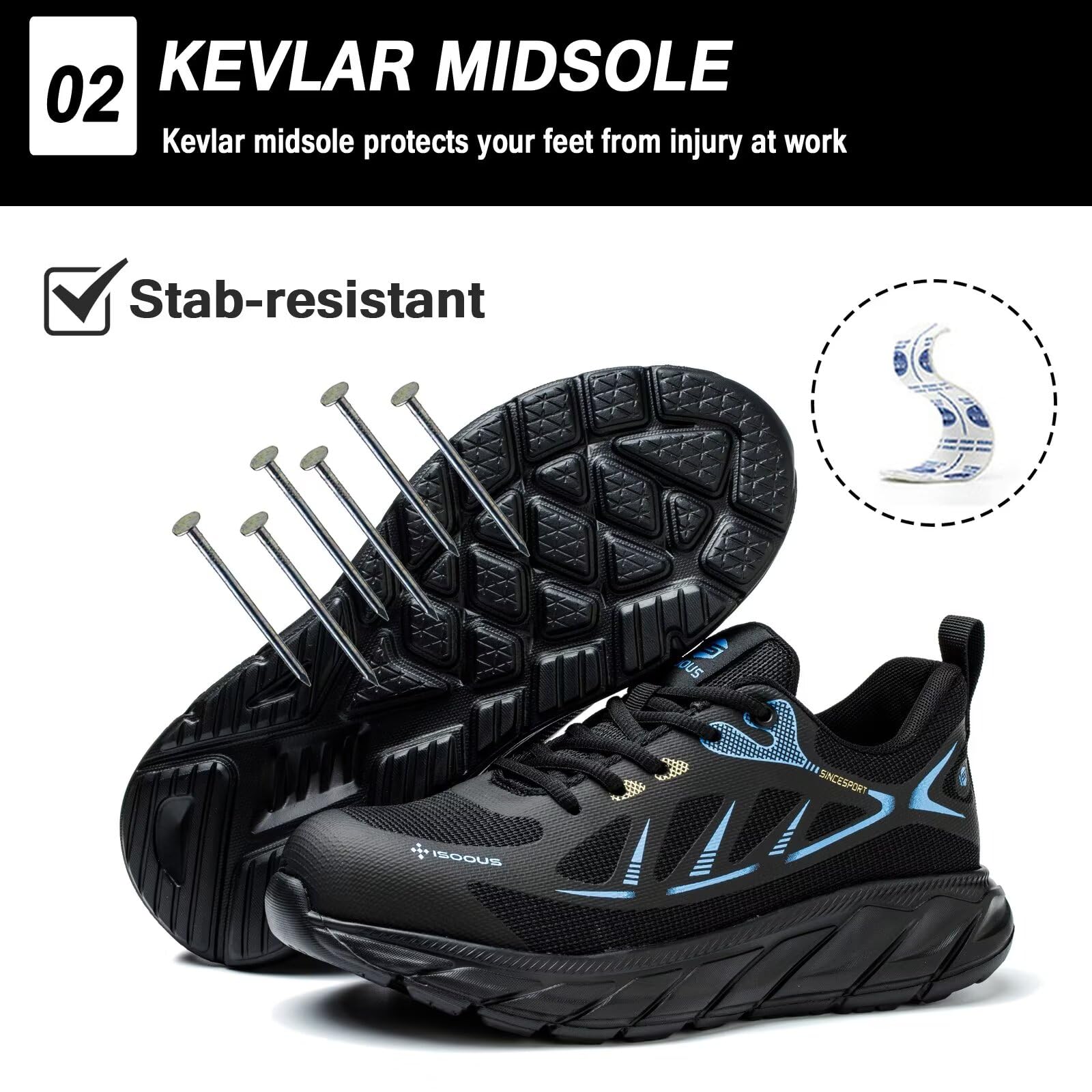 Scarpe Antinfortunistiche Uomo Scarpe da Lavoro Donna Leggere Scarpe Sicurezza con Punta in Acciaio Traspiranti