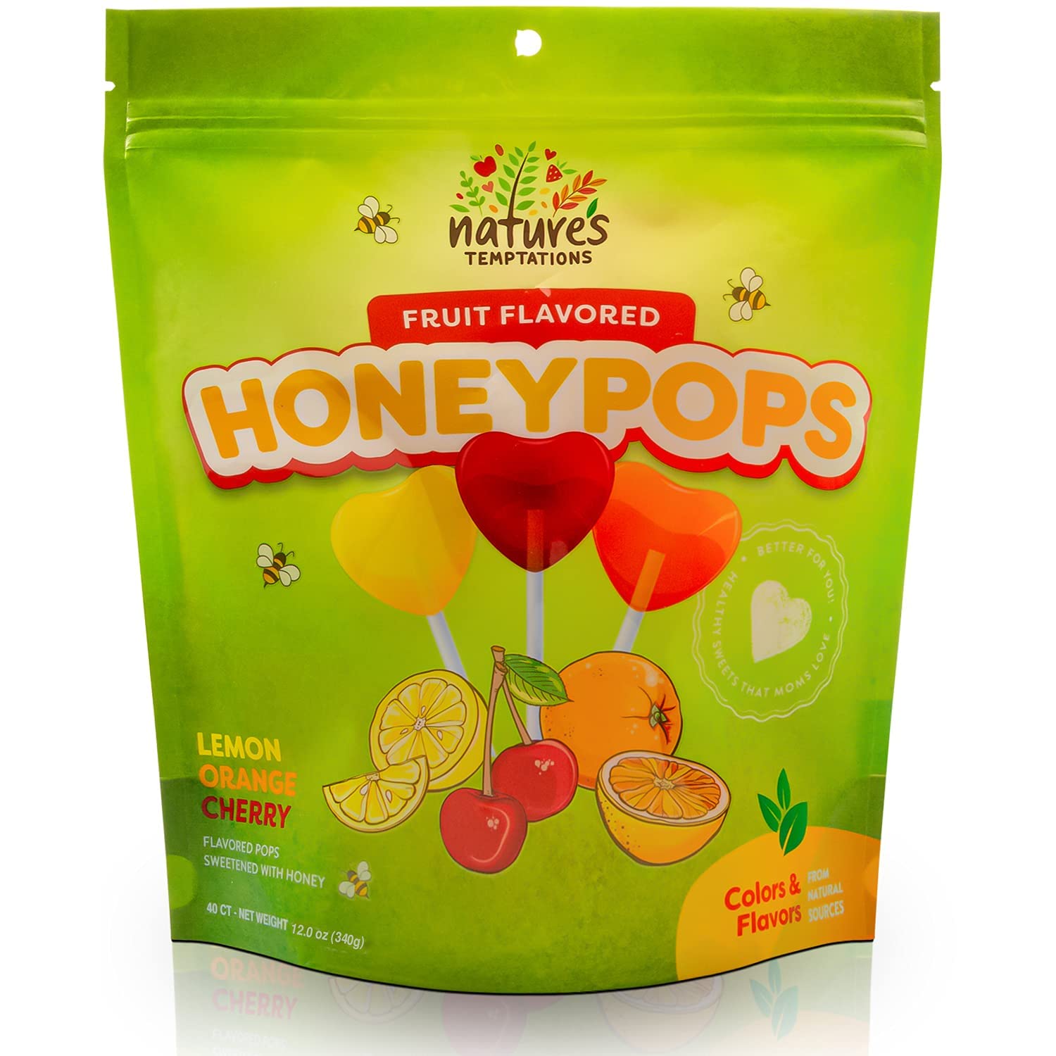 Buy Nature's Temptations Fruit Flavored Honey Lollipops Tasty