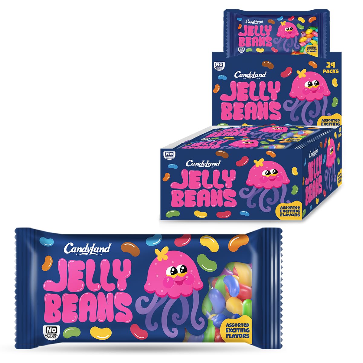 Candyland Fruity Flavoured Jelly Beans 24 x 18 g
