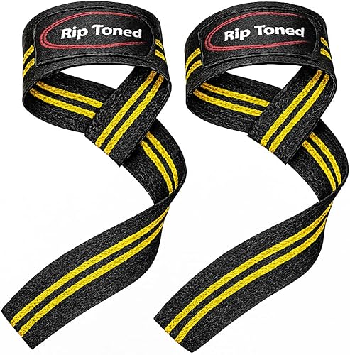Miniatura 16 de Rip Toned Performance Wrist Straps for Weightlifting – 23" Padded Lifting Straps for Men & Women – Cotton Gym Straps for Deadlifts, Strength Rojo